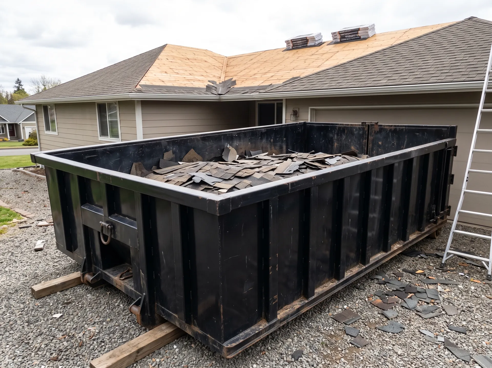 RZR dumpster for roof shingle tear off