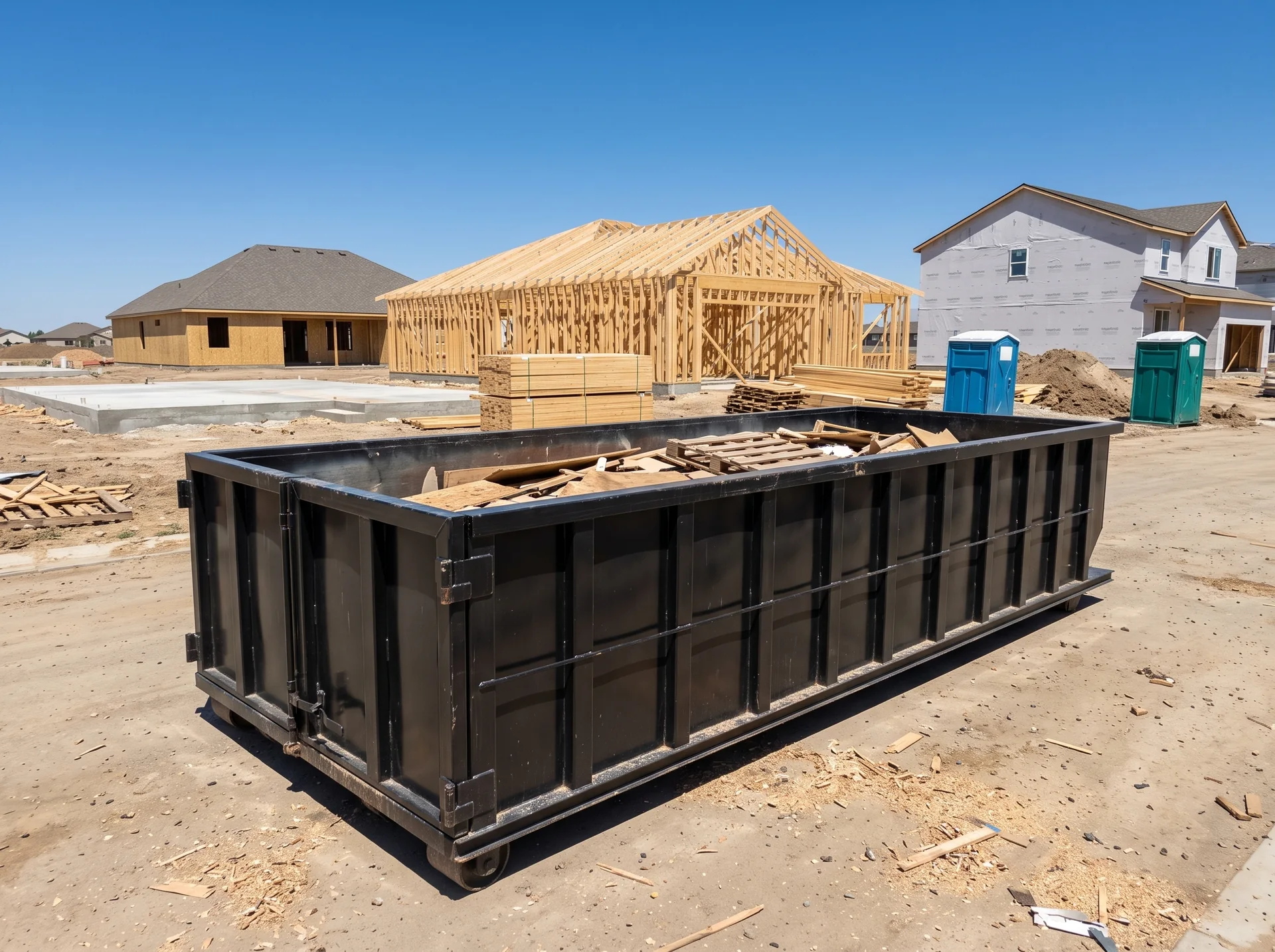 RZR dumpster for subdivision framing lot